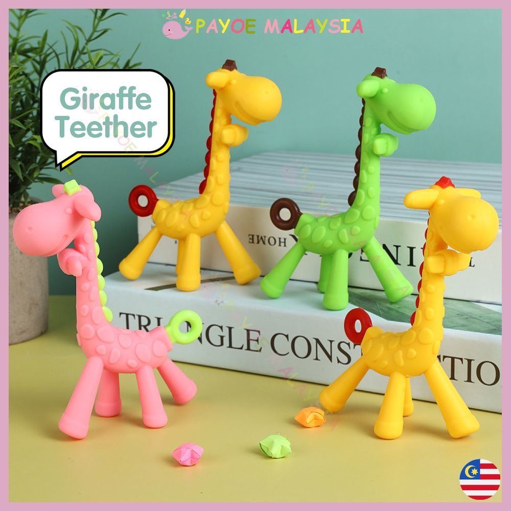 Jirafa en silicona rascaencias - COLOR: VERDE